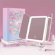 YUBAE make-up mirror LED with light fill-in high-definition mirror three-sided folding gift for girlfriend birthday gift rechargeable upgraded version led folding make-up mirror