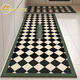 Merkatz Kitchen Floor Mat Absorption d'eau, sans glissement, résistant à l'huile, sans lavage, tapis de pied en forme de pied en forme en L moderne 13886 50cm * 80cm + 50cm * 180cm (ensemble)