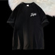POUM Kurzärärtes T-Shirt Herren Sommer Neu einfacher gedruckter Jugendstrendy Runde Hals T-Shirt Trendy Vielseitige Top MSL-C671 Black XL [Vorgeschlagen 135-150jin [Jin gleich 0,5 kg]]
