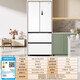 Midea produces Hualing Shenji 60cm thin zero-embedded French multi-door dual-system dual-circulation full-space odor-free household first-class energy-efficiency refrigerator HR-547WUFPZ White Moonlight