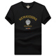 
CANLIKEING short-sleeved T-shirt men summer round neck white mercerated cotton letter printing casual versatile half-sleeved top white [6227#] S [90--120Jin [Jin equals 0.5 kg]]