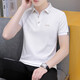 Markenmarke des Hailan Home Summer Trend Lapel Herren kurzärmelig T-Shirt für Youth Business Casual Lose Lenge halbärmelig schwarz qy683 m