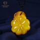 Jiale amber beeswax pendant amber carved pumpkin pendant natural oxidation old wax pendant female birthday gift