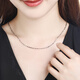 Mingzuan International Platinum Ingot Chain Women's Necklace PT950 Clavicle Chain Classic Versatile Temperament Necklace as a Birthday Gift for Your Girlfriend Platinum Ingot Chain Approximately 3.75 grams