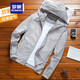 Romon Sommer atmungsaktive Haut Windbreaker Männer und Frauen Outdoor Sportjacke Paar fischen lässige Jacke Z-JH2083 GRAY M