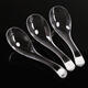 Disposable food-grade spoons, thickened, take-out fast food, transparent plastic spoons, crystal spoons, 100 pieces, 2 bags - simple packaging