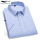 Sept loups 2025 Summer de la chemise à manches courtes pour hommes d'âge moyen pour les affaires usure formelle de qualité sans repasser la chemise haut de gamme de coton de qualité coton DX6623 38