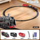 Parking à grande vitesse Parking Lot Children's Electric Train Set Car Track Track Train Train Model Toy Boy [Version rechargeable] Modèle de luxe classique (100 * 20