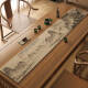 He Jiagong Qianli Jiangshan Tu Table Flag Tea Table Chinese Tea Table Tea Room Diatom Mud Water-absorbing Tea Table Table Cloth Lanting Collection - NF-12049 30*120cm Thickened Anti-slip