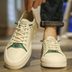 VIPVCK men's shoes, white shoes, men's 2025 summer and autumn new style lightweight, simple and versatile lace-up beauty head casual sports shoes beige Vck1291 39