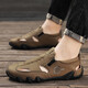 Men's sandals summer popular slippers beach shoes outdoor sports style wear-resistant large size breathable lazy men's shoes (JL) AS9909 brown 41