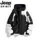 Jeep (JEEP) men's 2025 new autumn and winter outdoor thickened men's teenager men's three-in-one jacket for women - light pink [three-in-one/removable inner liner M
