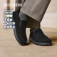 Skechers flash shoes for men 2025 new autumn velvet warm casual walking shoes one-leg loafers 205606