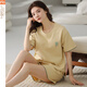 Pyjama modal pour les femmes en été 2025 Nouveau costume à manches courtes Cartons minces pour vêtements de maison décontractés y9859 m
