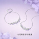 Chow Tai Sang's light and luxurious clavicle chain is a gift for his girlfriend, a gift for his wife, a gift box for his best friend, a wisteria flower necklace, a wisteria flower necklace