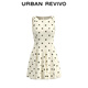 Ur Valentine's Valentine's 2025 Autumn New Women's Retro Polka Polka Polka Vestido de cintura sin mangas Uyl750120 Beige White Print S