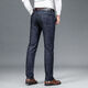 SHANSHAN Summer Ice Silk Jeans Men's Thin Straight Loose High Waist Men's Pants Daddy's Elastic Casual Long Pants Men 9855 Medium Blue Ice Silk Thin Style 28 (Two Foot One)