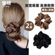 Li Qingqiu and winter French satin large intestine hair rope headband 2 high ponytail balls scalp hair band leather cover hair accessories