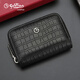 Jinlilai Carte Sac Position multi-cartes pour la carte de cuir authentique Grande capacité petite carte de carte bancaire carte de crédit carte de crédit carte Coin Clip Black