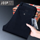 JEEP SPIRIT纯棉裤子男宽松直筒中年男士休闲裤夏季2025新款商务大码男裤 7027#深蓝  44