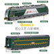 Yanxi-Legierung Harmony Green Train Kombination Simulation Dongfeng Internal Combustion Motor U-Bahn Modell Kinder Hochgeschwindigkeitsbahnspielzeug Geschenk Harmony Train 2 Set-Blue
