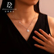 Duozun pt950 platinum necklace for women, genuine platinum honeycomb skirt, platinum chain, new Chinese Valentine's Day gift for girlfriend, ready stock, honeycomb skirt chain, 5.39 g