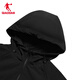 
Jordan Sports Jacket Women's Trench Coat Spring and Autumn Windproof Water-Repellent Hooded Outdoor Jacket Long Sleeve Top Black XS