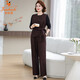 
Golden Fox Mom Dignified and Atmospheric Set Autumn Vest Jacket 2025 New Middle-aged and Elderly Women's Spring and Autumn Top Khaki 753 2XL Recommended 110-125Jin [Jin equals 0.5 kg]