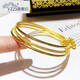 VZZS3D hard gold bracelet gold three-ring bell set bracelet pure gold 999 fine aperture frosted gold bracelet for women single aperture bracelet 54#3.80g