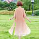 Piercadan Fat Mom Summer Cheongsam Dress Summer Chiffon Skirt Large Size 2025 New Middle-aged Women's Summer Temperament 6628 Lotus Color 6XL Recommended 160-0Jin [Jin equals 0.5 kg]