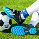 Cyubc Ronaldo Messi 2025 Neue Kinderfußballschuhe für Schüler Jungen Falcon TF gebrochene Nägel Klettverwalter Frauen Trainingschuhe 6199 Weiß und Blau gebrochene Nägel Klettverschluss kaufen Sie ein Paar fünf 29