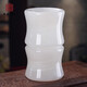 Jade Jade Bisqueo de gran tamaño Ornamento Estudio de la oficina Decoración de la oficina Regalo de estilo chino para hombres Regalos de promoción Botella de bambú Presente con base de latón-B12807
