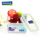 Glasslock Korea Boîte à tenue fraîche importée Boîte à lunch en verre micro-ondes Bowl Glass Book Book Office travailleur de bureau sans séparation rectangle 695 ml