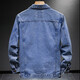 Autumn and winter warm denim jacket men's trendy brand large size velvet thickened handsome jacket men's slim work clothes J16 velvet black velvet 2XL (recommended 135-145Jin Jin equals 0.5 kg)