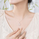 LAOLATU PT999 platinum small apricot necklace for women platinum clavicle chain jewelry Chinese Valentine's Day gift for girlfriend PT999 platinum O-shaped chain + small apricot pendant