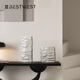 Boxi Home White Postmodern Yoan Ceramic Vase Ornamente Ins Home Model Room Dekoration Blumengeräte X11303A-W