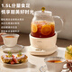 YIDPU Health Kettle Full Glass Constant Temperature Kettle Office Tea Kettle Home Boil Kettle Multifunctional Flower Tea Kettle Electric Kettle Stew Kettle Kettle 1.5L Stewed Health Care Kettle