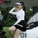 PGM Golf Clothing Women's Shoulder Breathable Top T-shirt Stand Collar Long Sleeve Autumn Sports Clothing YF692-White [Top] XL
