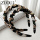 Zuoou Princess of Paris headband high skull headband women's high-end fashion ink painting toothed rhinestone headband hairpin headdress ink drill headband