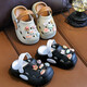 Eva Summer New Two-Color Migne Cartoon Boy and Girl Hole Chaussures Habores non résistants à l'usure des chaussures de trou de maison Khaki [Crystal] 30 longueur intérieure 19cm