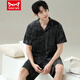 Catman (Miiow) Pyjamas Herren Sommer-Kurzärmel-Shorts im Sommer Dünne Männer-Männer-Stil können an der Außenseite locker und lässig und locker mit großer Heimkleidung 6624 Männerstil 3xL Standard (High 185200 Jin [Jin gleich 0,5 kg]) getragen werden.