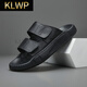 KLWP Hong Kong Luxury High-End-Markenschuhe für Männer im Sommer für Herrenschuhen vielseitiger Trendy Casual Flip-Flops können an der Außenseite Weiß getragen werden 42