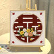 
Wedding gift Happy character texture painting Quartz sand digital oil painting Diy handmade rose decoration hanging painting qx10975 texture painting 40*40cm thick solid wood inner frame + decorative outer frame