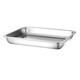 Extra thick stainless steel plate rectangular commercial square plate tray barbecue plate dumpling plate household deep and shallow dish plate 60*40*4.8cm three pack