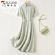 Woodpecker Haimi Campeer Suit Falda para mujeres 2025 Summer NUEVA TEMPERAMENTO PROFESIONAL Falda de ocasión formal Vestido beige Cinturón gris gratis S 85-105Jin [Jin es igual a 0,5 kg]