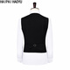 HAIPAIHAOYU Suit vest men's slim business formal suit jacket sleeveless high-end suit horse clip vest professional suit vest black vest XL (175) Recommended 55-65KG