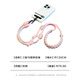 Dipur mobile phone lanyard hanging neck crossbody can be carried on the back and detachable wrist style adjustable anti-lost rope mobile phone chain lanyard with patch gasket clip mobile phone rope - pink