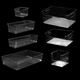 Boîte de rangement Yonghuan Desktop Drawer de cuisine partition intégrée transparente en acrylique étroit Strip Cosmetics Station rectangulaire 4877 côté U Panier transparent Longueur moyenne 1 pt élevé transparent