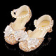 Mei Yi Tong Girls Sandals 2024 New Fashion Princess Shoes Soft Sole Baotou Baby Crystal Shoes Children's Summer Performance Silver Size 36 Inner Length 22CM
