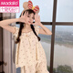 Summer modal lindo Little Cherry Girl Pajamas tirantes de algodón Fino 2025 nuevo juego de ropa para el hogar 844* Pink Love Set sigue la tienda para obtener un pequeño 2xl